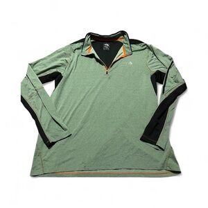 The North Face Green Black Long Sleeve 1/4 Zip Size XL Fast Dry Kilowatt Layers